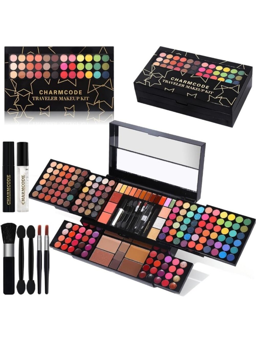 186-Color All-in-One Makeup Kit for Women - Eyeshadow, Lip Gloss, Blush & More!